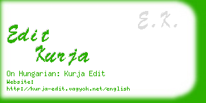 edit kurja business card